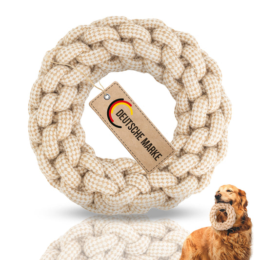 Premium Hundespielzeug Große Hunde: Seil Ring - Robustes Spielzeug aus Baumwolle & Hanf